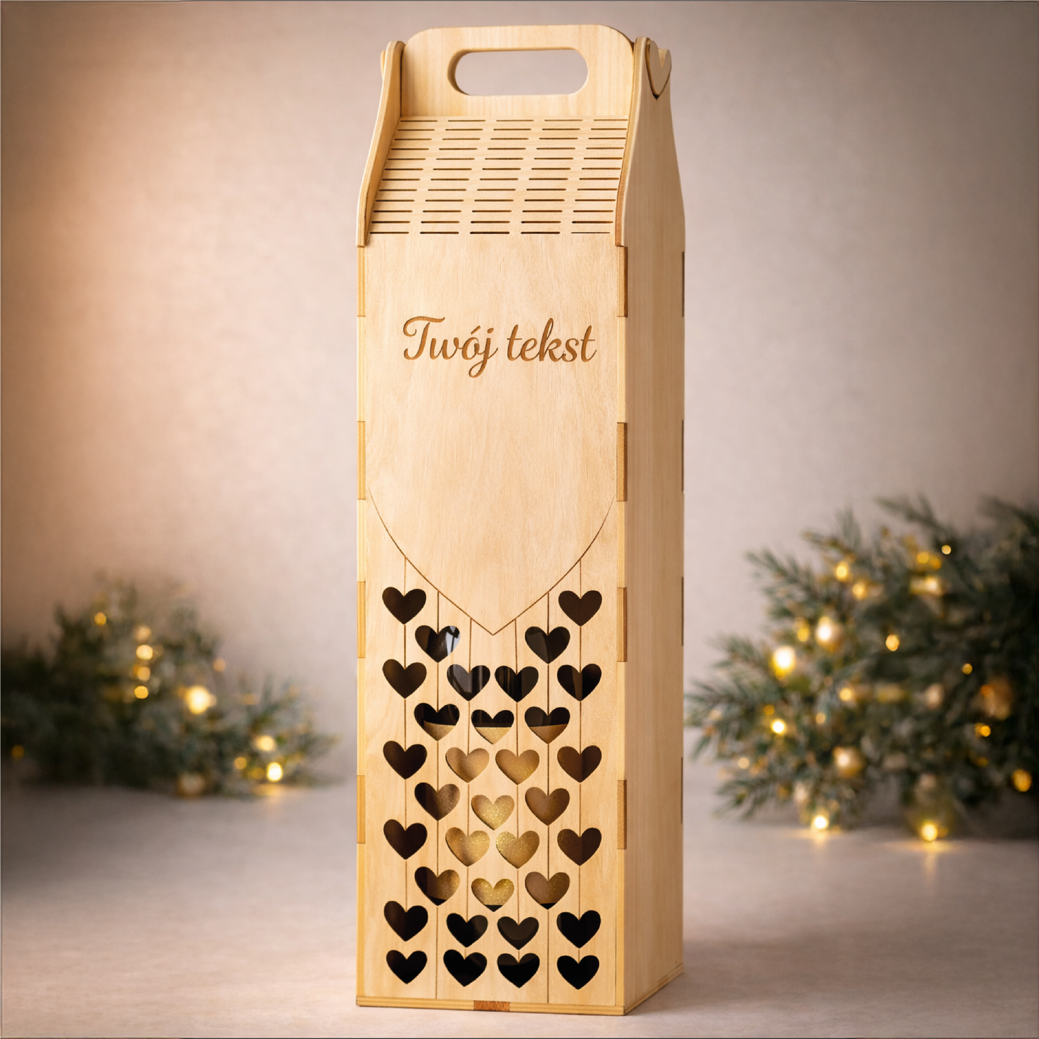 DREWNIANE PUDEŁKO PERSONALIZOWANE NA WINO PREZENT URODZINY PREZENTOWE