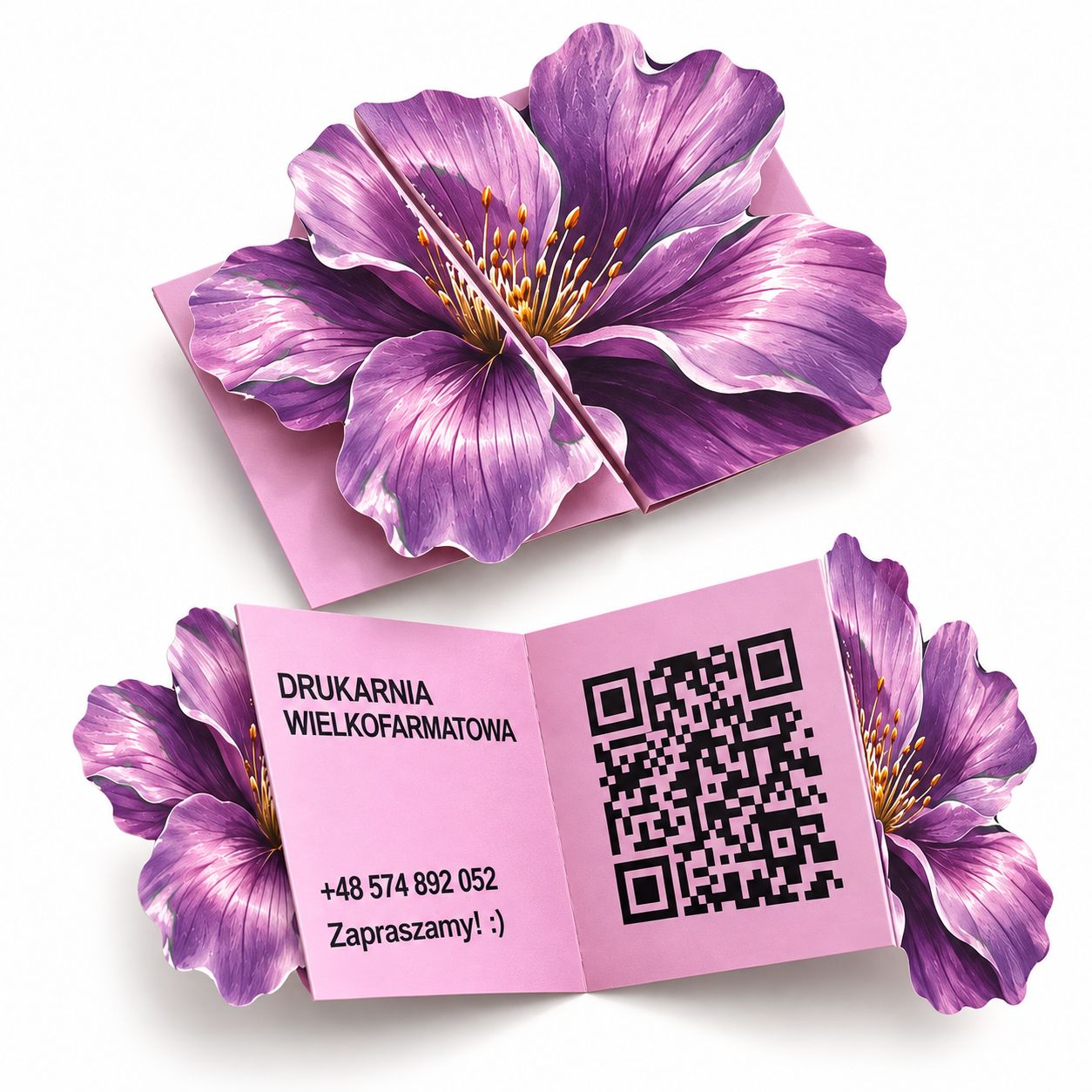 Personalizowane wizytówki 3D – nietypowy kształt, efekt WOW (60 szt.)