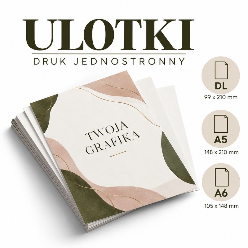 Ulotki Personalizowane (DL, A6, A5) – Druk Ulotek Firmowych, 50/100 szt.
