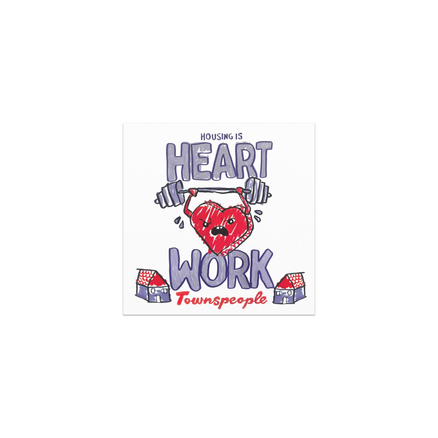 Housing is Heart Work Car Magnet