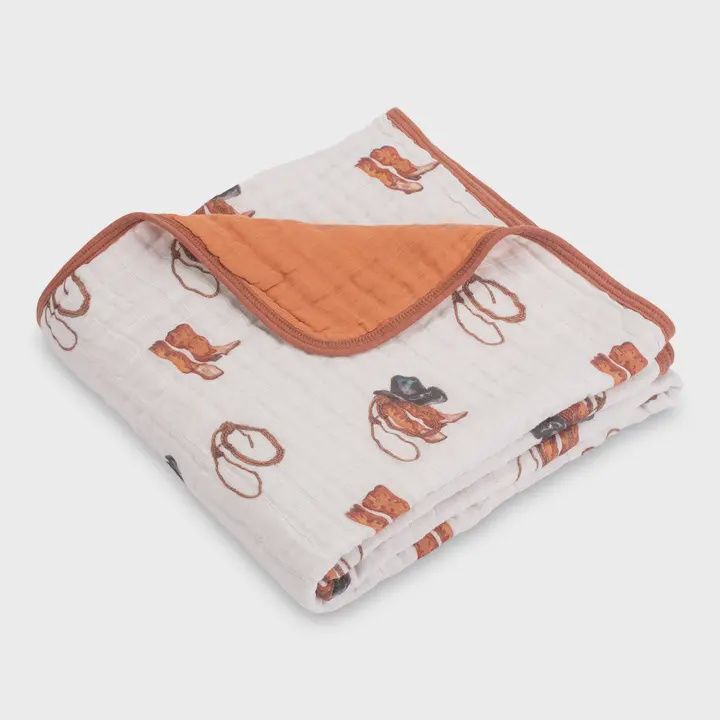 Life is Better In Boots Muslin Blanket