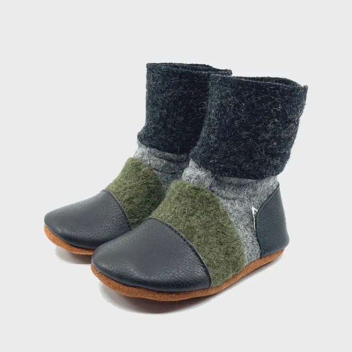 Kelp Felted Wool Booties (6-12M)