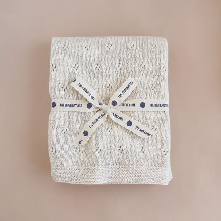 Heirloom Pique Blanket Cream