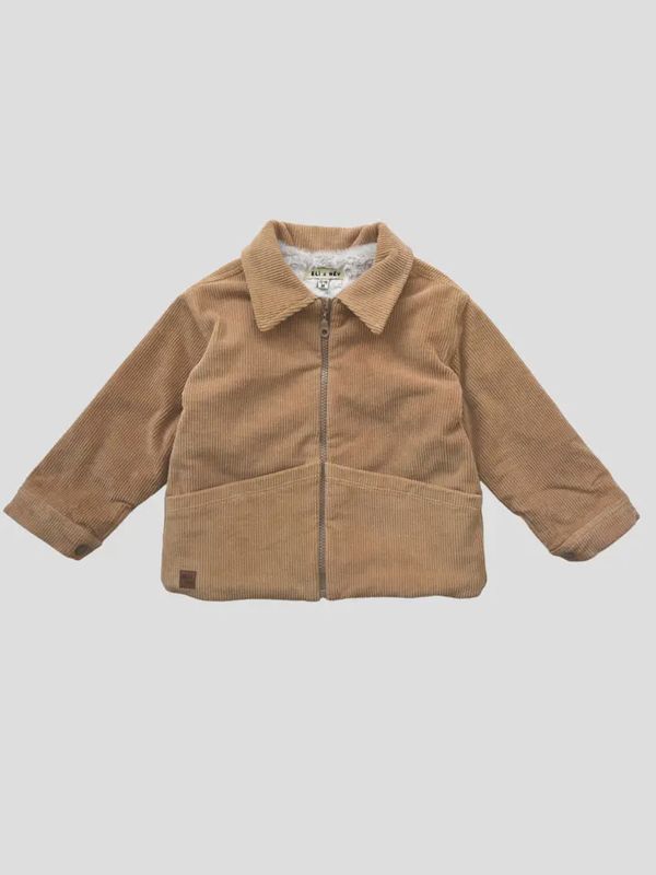 Brown Corduroy and Faux-Fur