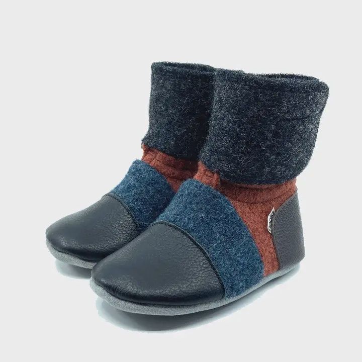 Coho Felted Wool Booties 12-18M