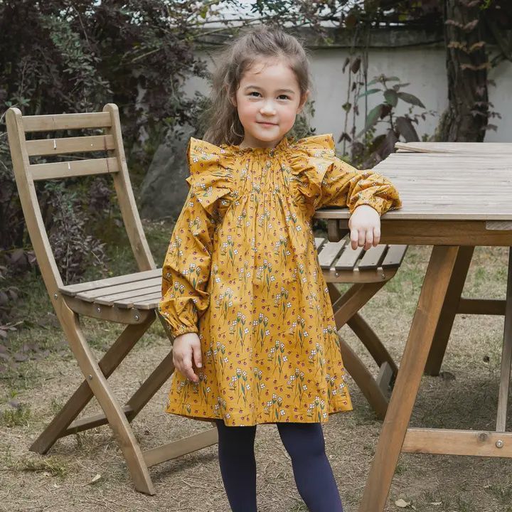 Mustard Frill Dress