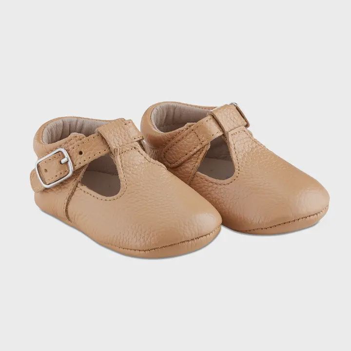 Caramel Soft-Soled Leather Baby Mary Janes (18-24M)