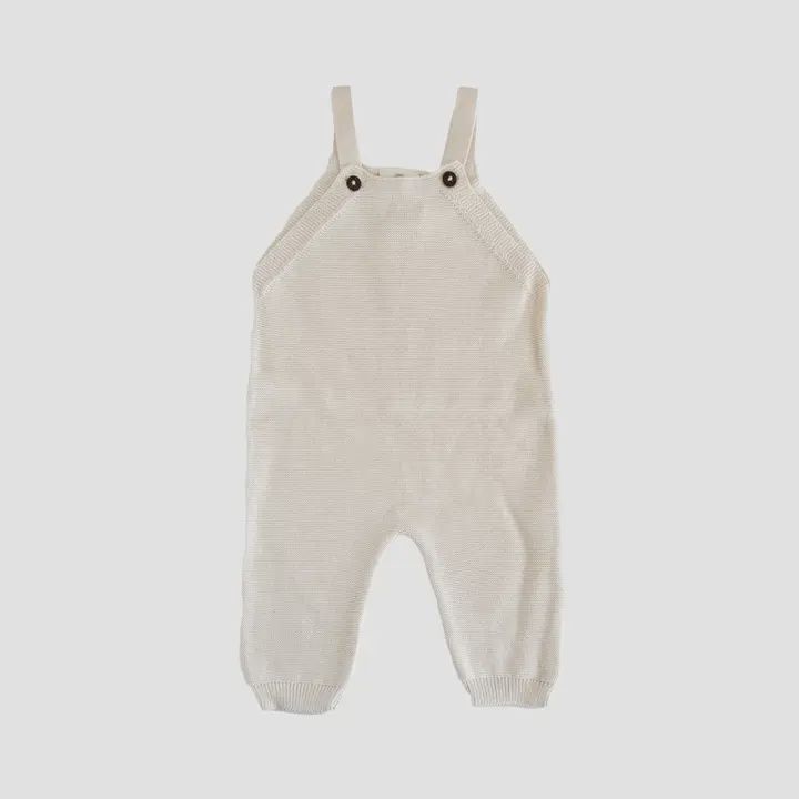 Overalls Cream Organic Cotton (0-6m)