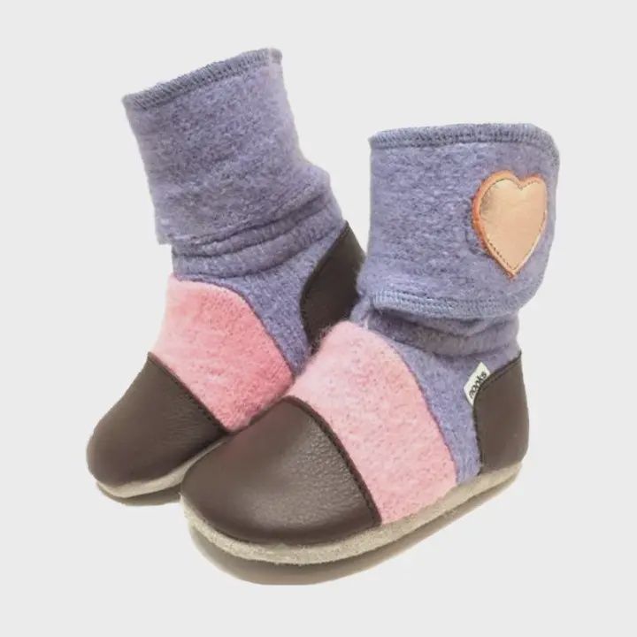 Nebula Felted Wool Booties 0-6M