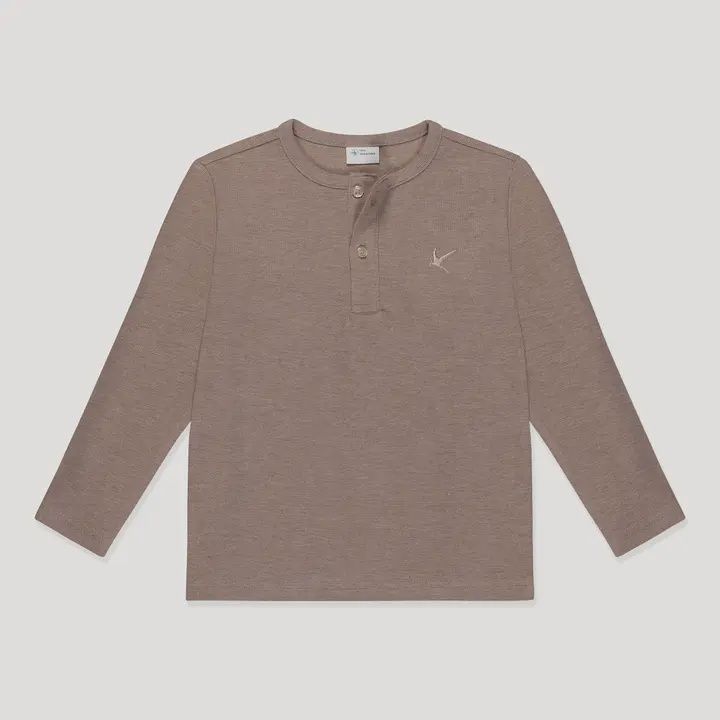 Long Sleeve Waffle Knit Shirt
