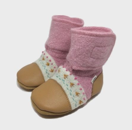Abalone Felted Wool Booties