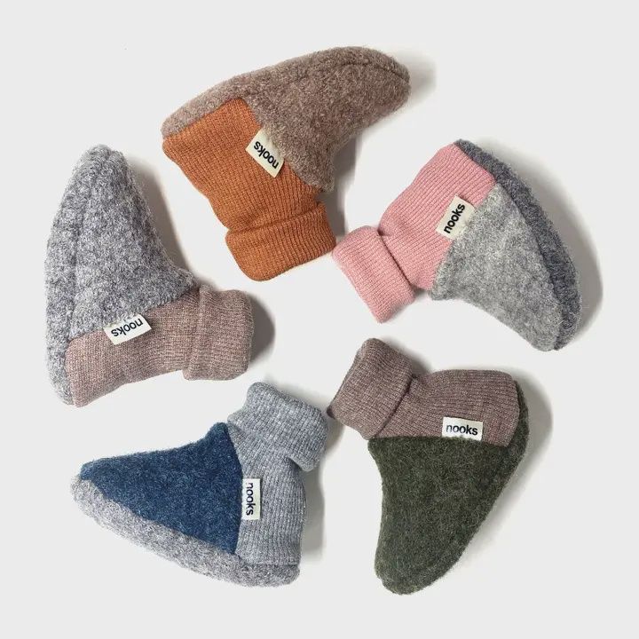 Pre-Walking Soft Wool Mini Booties (0-6M)