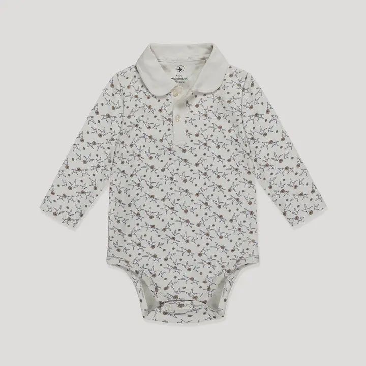 Polo Shirt Bodysuit Long Sleeve