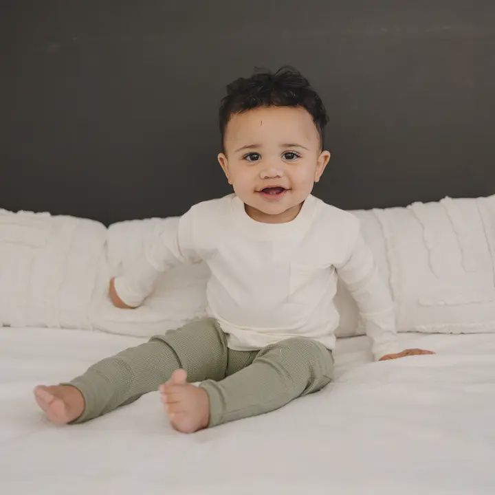 Long Sleeve Tee | Ivory, Size: 12-18M