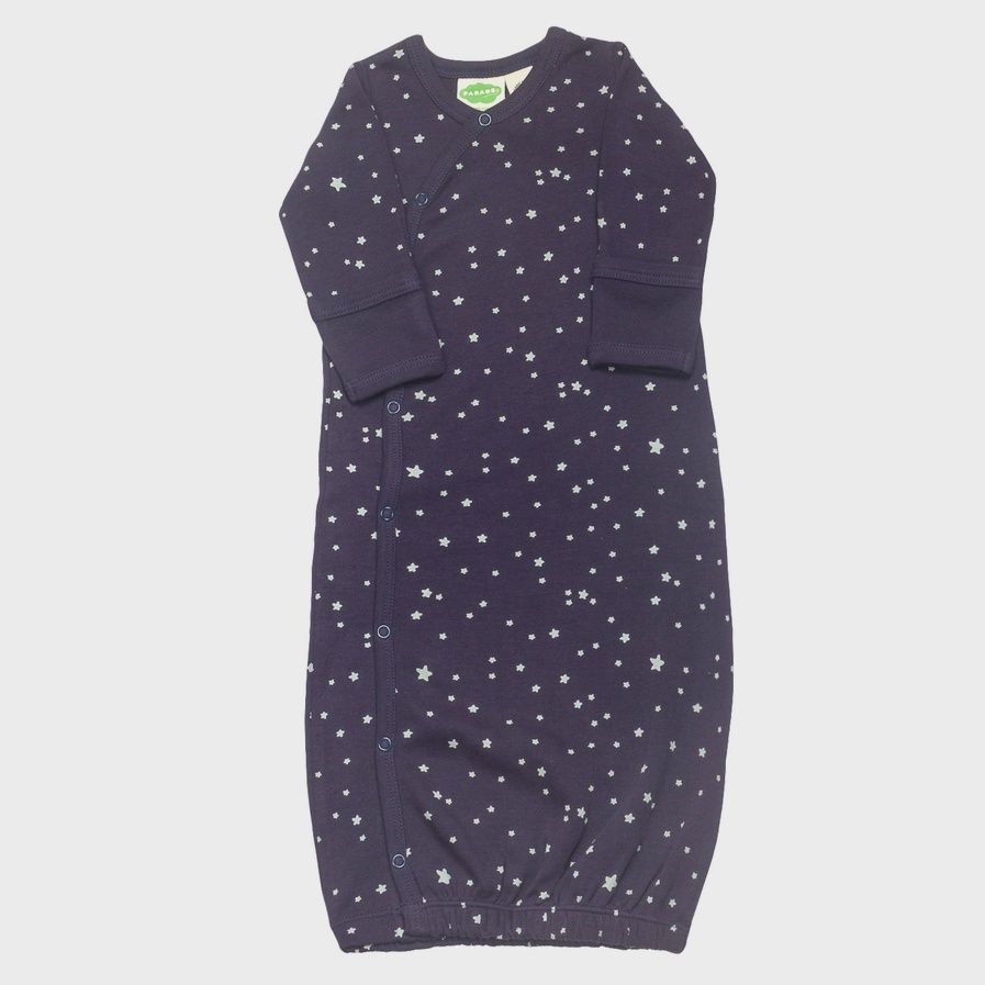 Organic Gowns, Colour: Stars, Size: 0-3M