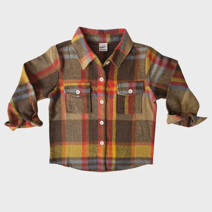 Cozy Soft Flannels, Colour: Brown&amp;Red, Size: 6-12M