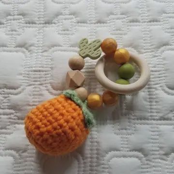 Hand Crochet Rattle Teething Toy