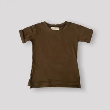 Eg Organic Basic Hemmed Tee, Colour: Brown, Size: 18-24M