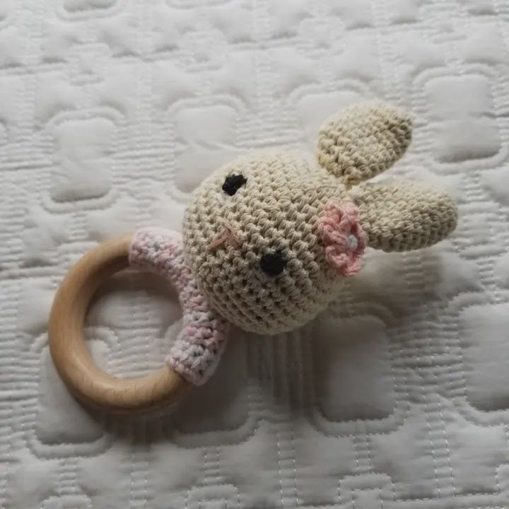 Crochet Bunny Baby Rattle