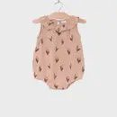 Frill Collar Romper- Lily of the Valley- Peach