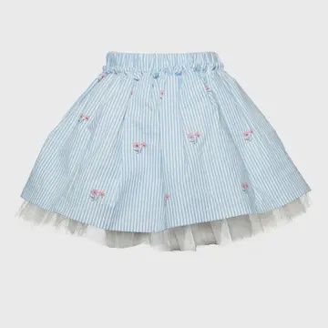 Striped Floral Skirt