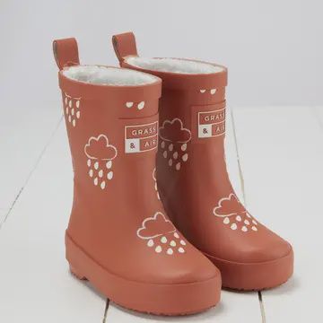 Burnt Orange Colour-Changing Kids Wellies