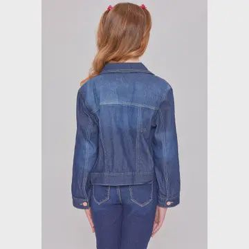 Girls Basic Oversized Denim Jacket