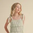 Tween Kids Girls Sleeveless Tiered Top