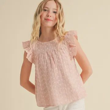 Tween Kids Girls Lace Tie Open Back Top