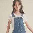 Tween Kids Girls Denim Overall Dress, Size: 7Y