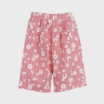 Floral Plaid Wide Pants (2 Colors)