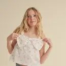 Tween Girls Bow Front Sleeveless Top