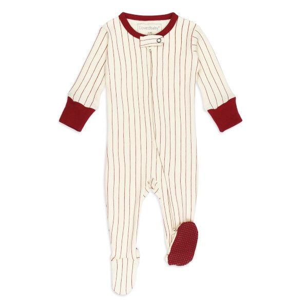 Vintage Baseball Cuffed Zipper Footie
