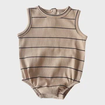 Tan/Black Stripe / Organic Ribbed Dune Bubble