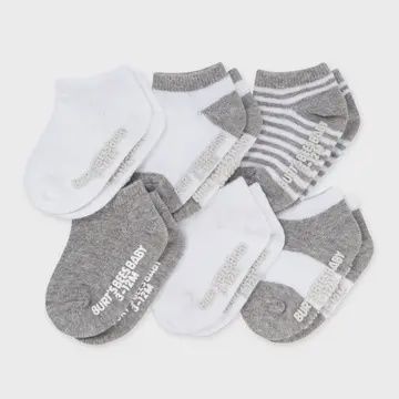 Solid &amp; Stripes Organic Cotton Baby Ankle Socks 6 Pack