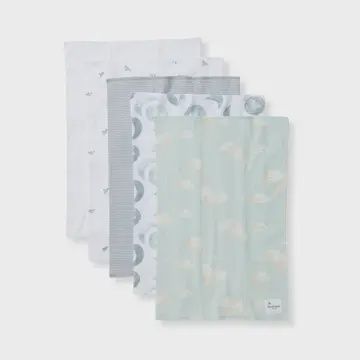 Set of 2 Burp Cloths, Colour: Quarry