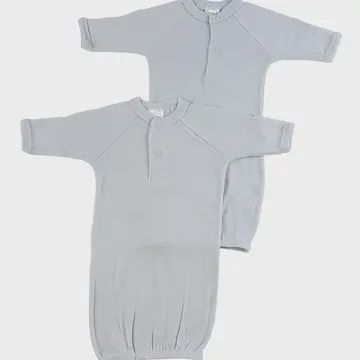 Bambini Preemie Solid Blue Gown Preemie