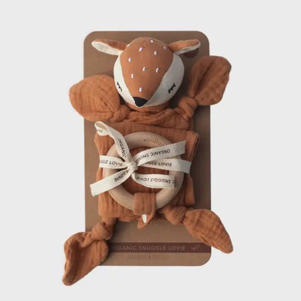 Organic Snuggle Lovey Blanket, Shape: Fawn