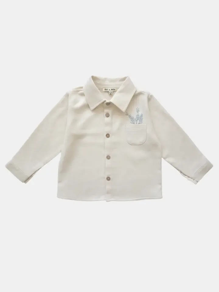 Baby Kid (Embroidered Pocket Blue) Button Up Shirt