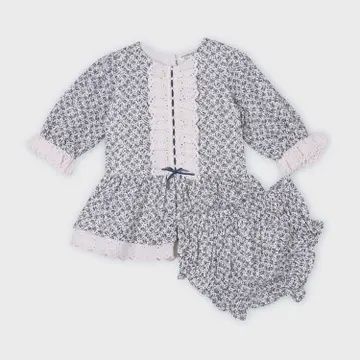 Floral Baby Dress + Bloomer (Organic)