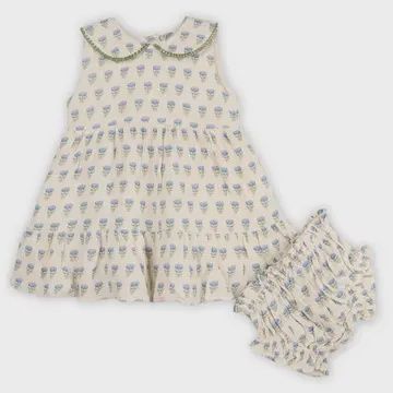 Floral Baby Dress + Bloomer (Organic)