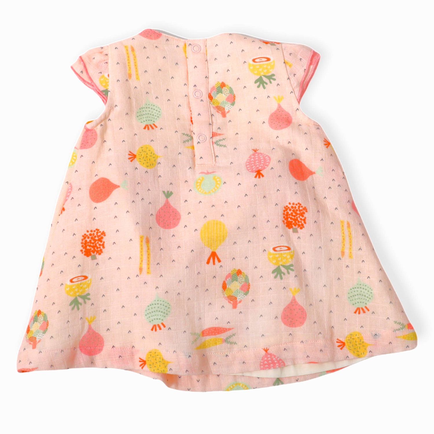 Veggie Baby Cap Sleeve Muslin Dress Bloomer (Organic Muslin)