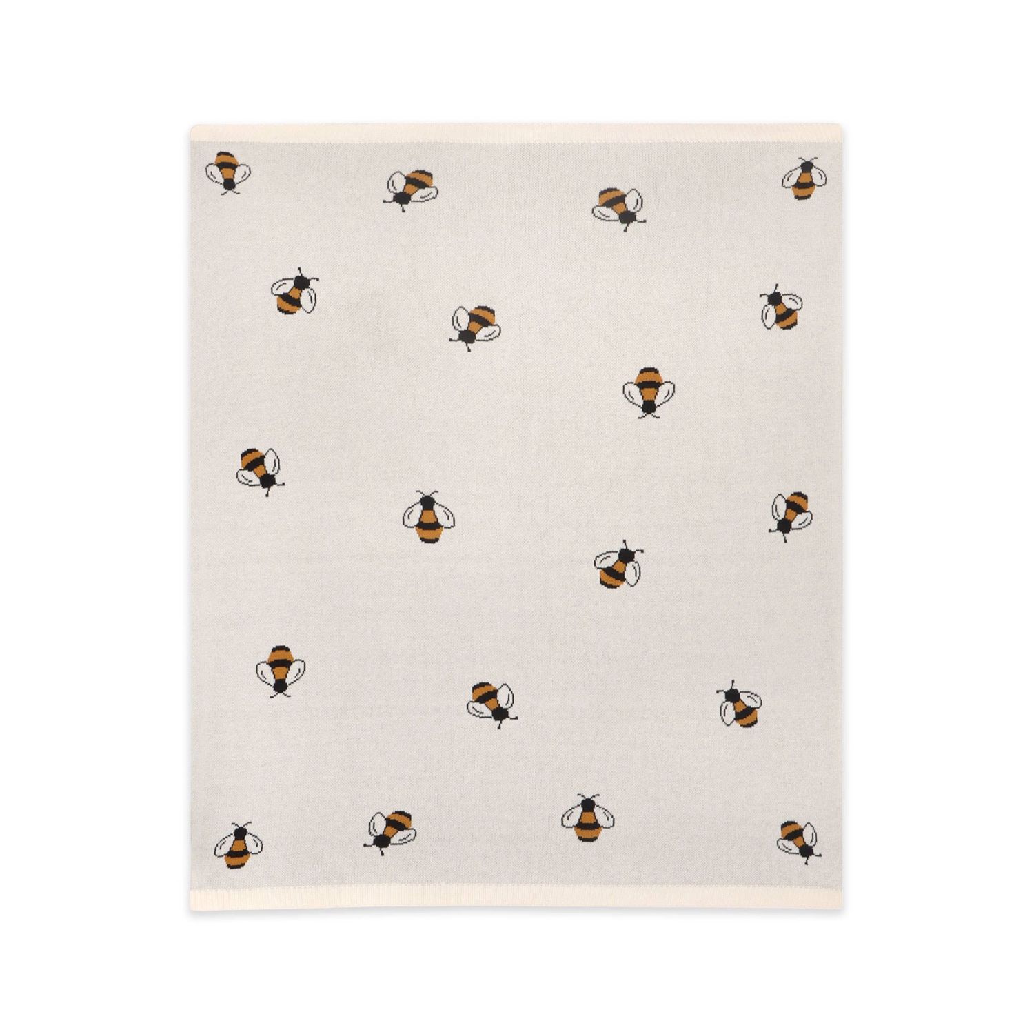Bee - Organic Cotton Jacquard Sweater Knit Baby Blanket: One Size