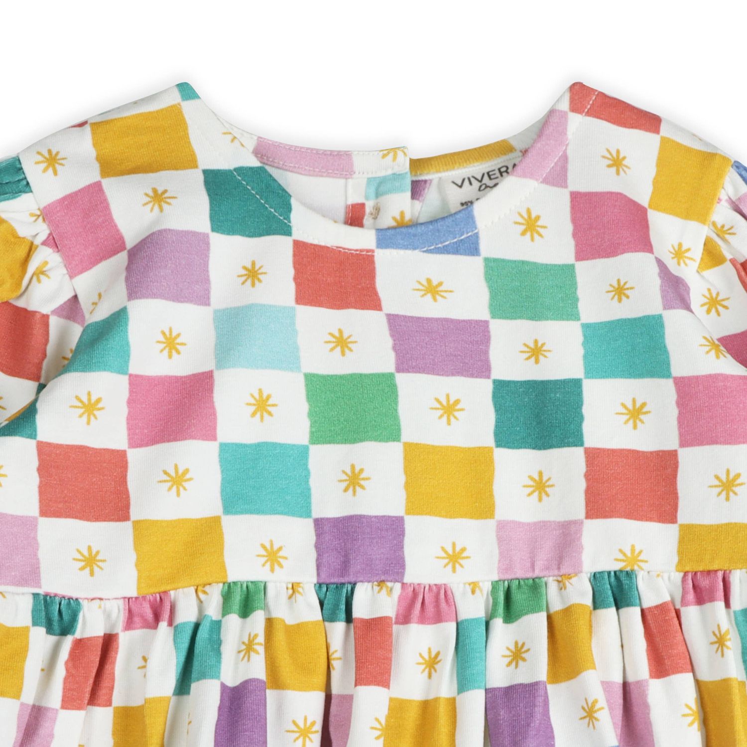 Colorful Checks Baby Dress &amp; Bloomer (Organic Jersey)