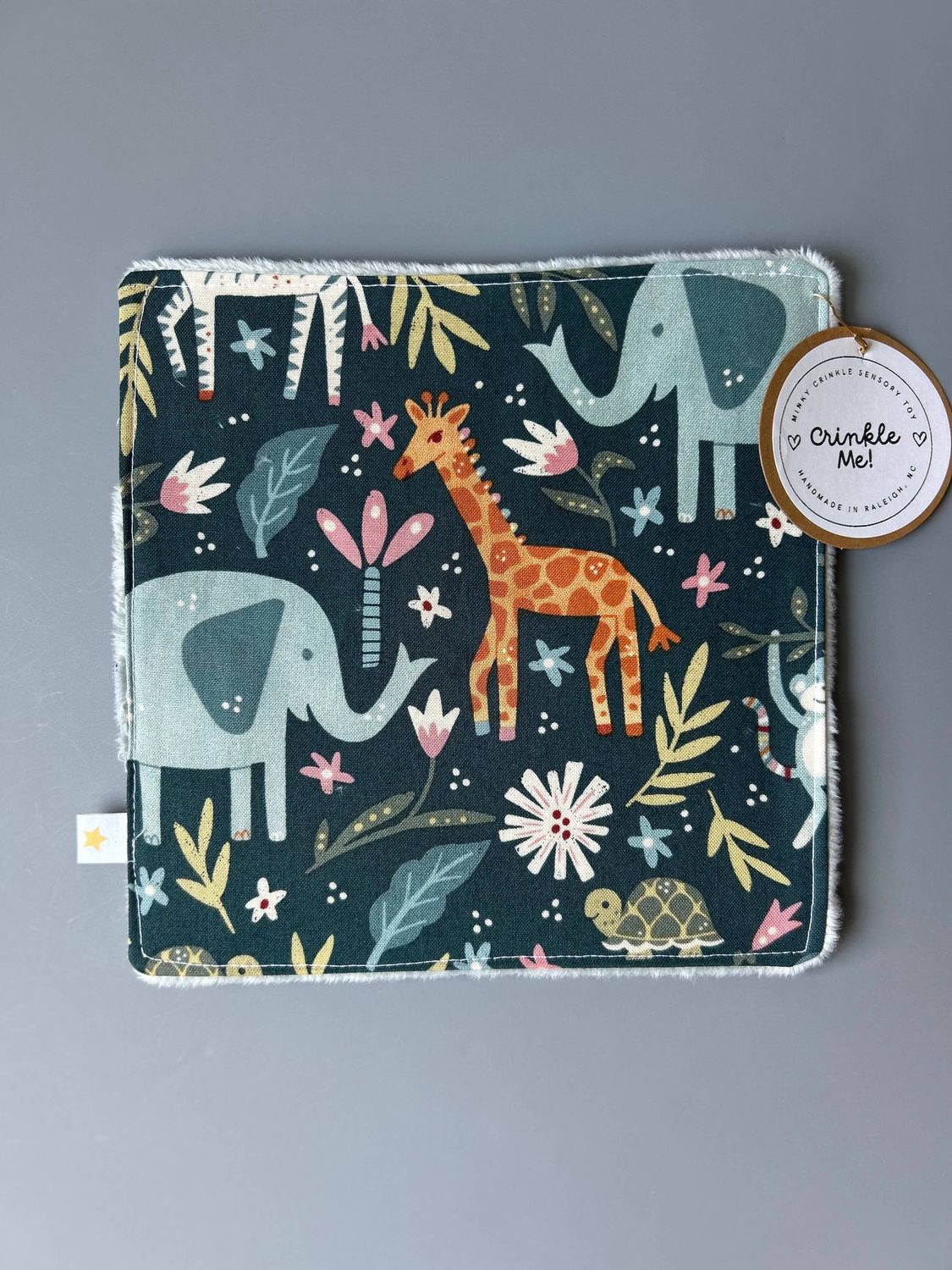 Welcome to the Jungle Minky Crinkle Sensory Toy
