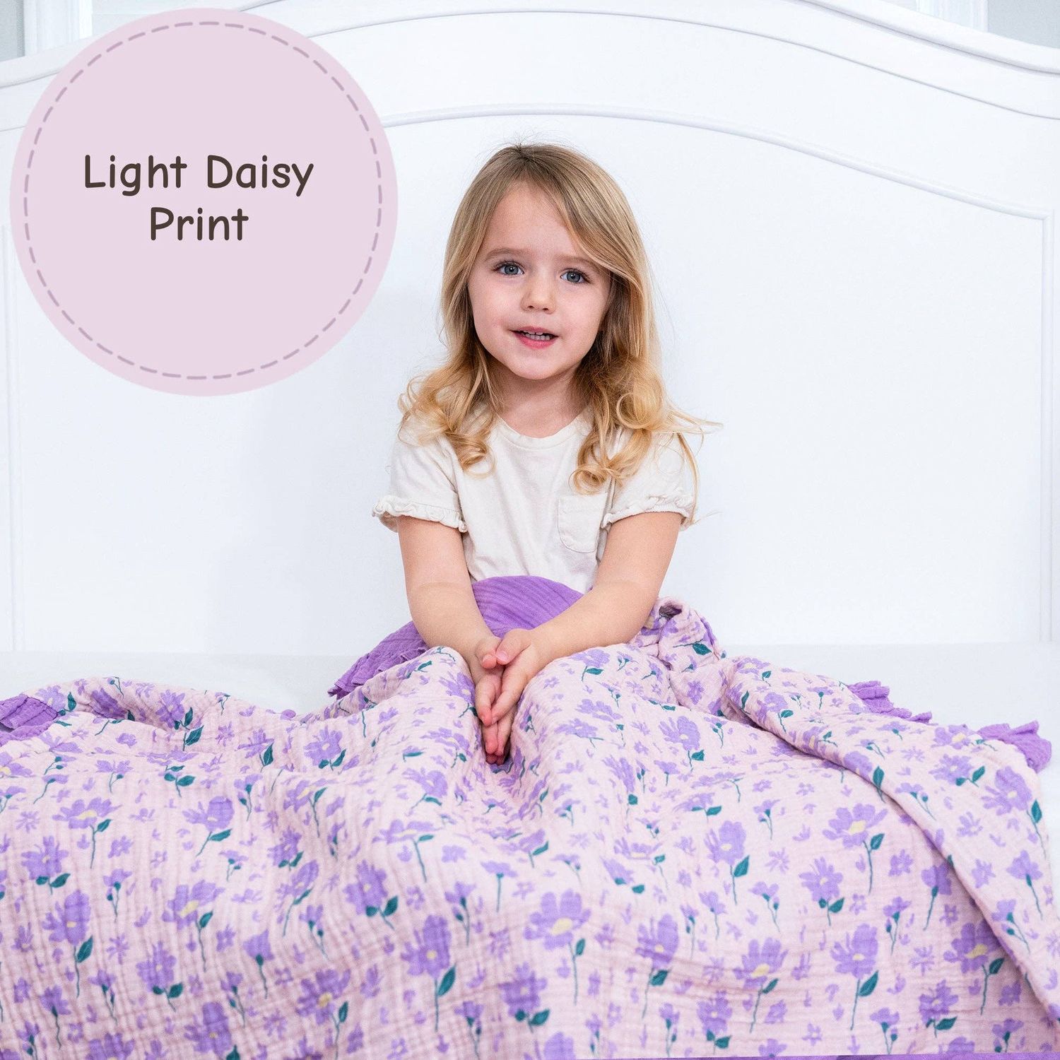 Muslin Quilt Baby &amp; Kids Ruffle Blanket Lazy Daisy