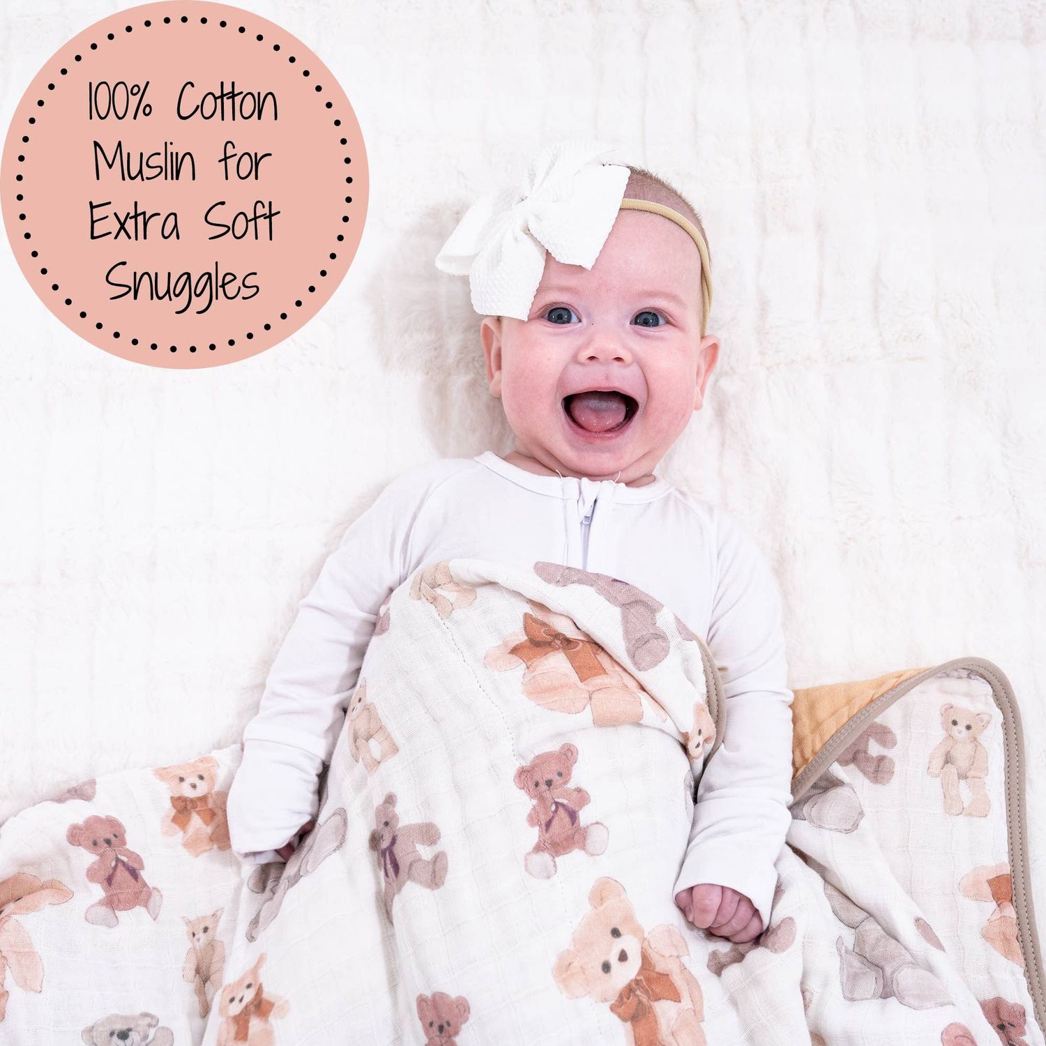 Muslin Quilt Baby &amp; Kids Blanket Bear Hugs