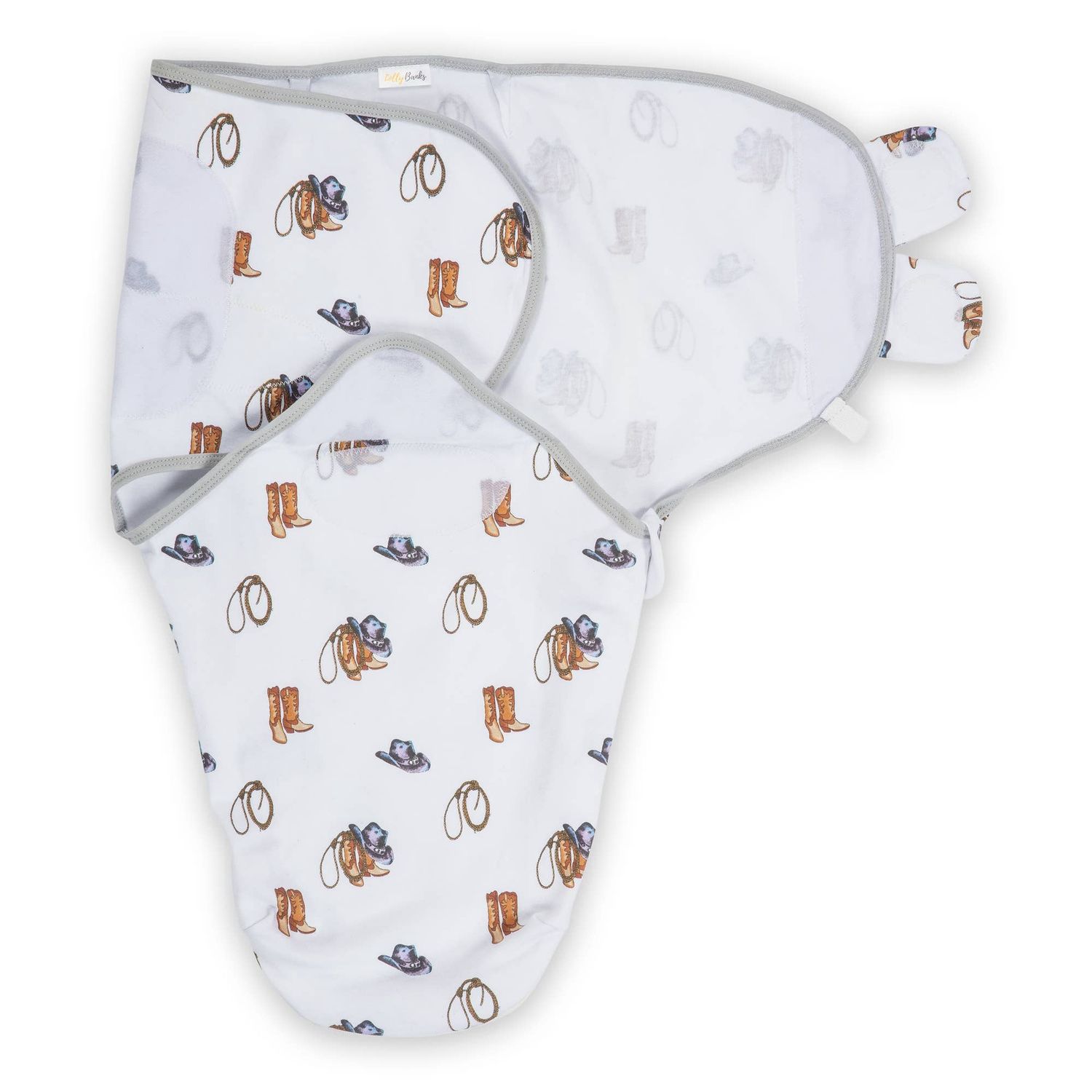 Cotton Velcro Newborn Swaddle Sack Better In Boots, Size: 3-6M