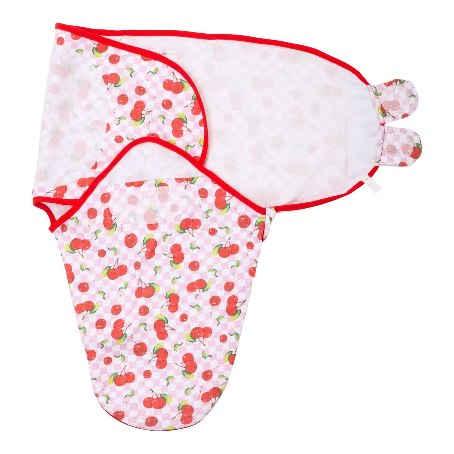 Cotton Velcro Newborn Swaddle Sack Cherry On Top