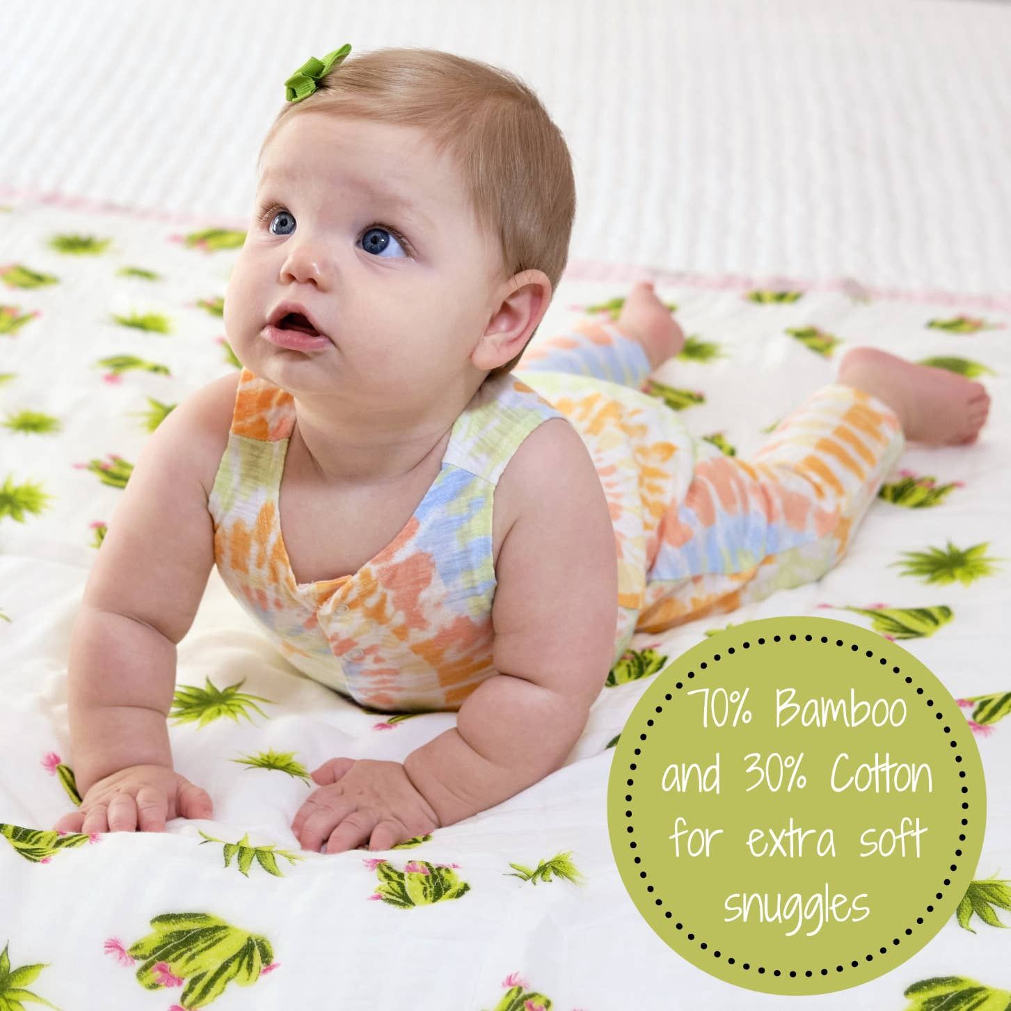 Muslin Quilt Baby &amp; Kids Blanket Succulent Cactus